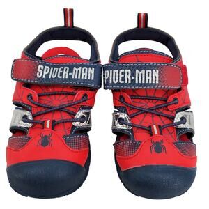 Marvel Spider Man Toddler Boys Size 11 Light-Up Sandals Velcro New No Tags